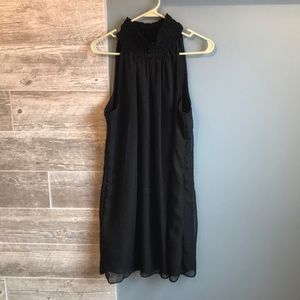Elle Black High neck Dress